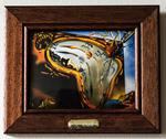 Salvador Dalí. Framed Enamel "Soft Watch Exploding"