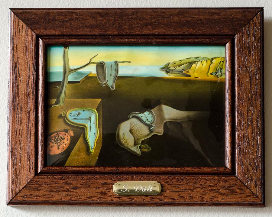 Salvador Dalí. Framed Enamel "Persistence of Memory"