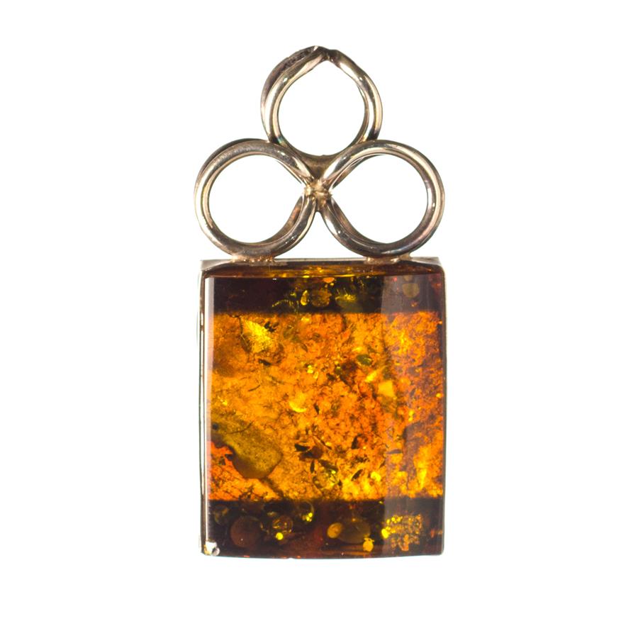 Penjoll d'ambre i argent