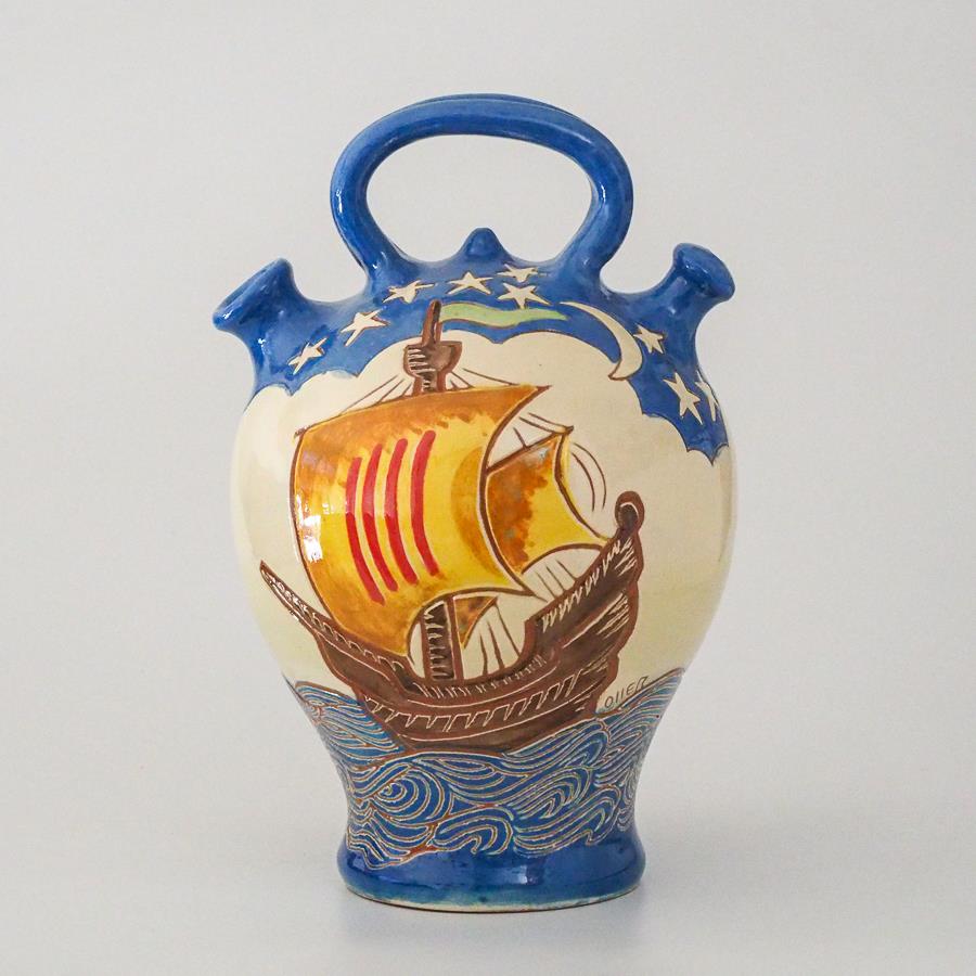 Ships Clay Jug