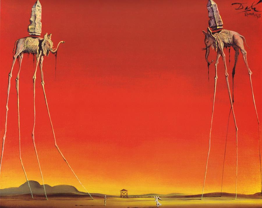 Póster "Los elefantes", 1948 | 124800000  | Salvador Dalí | Tienda online Dalí Figueres | Librería Surrealista