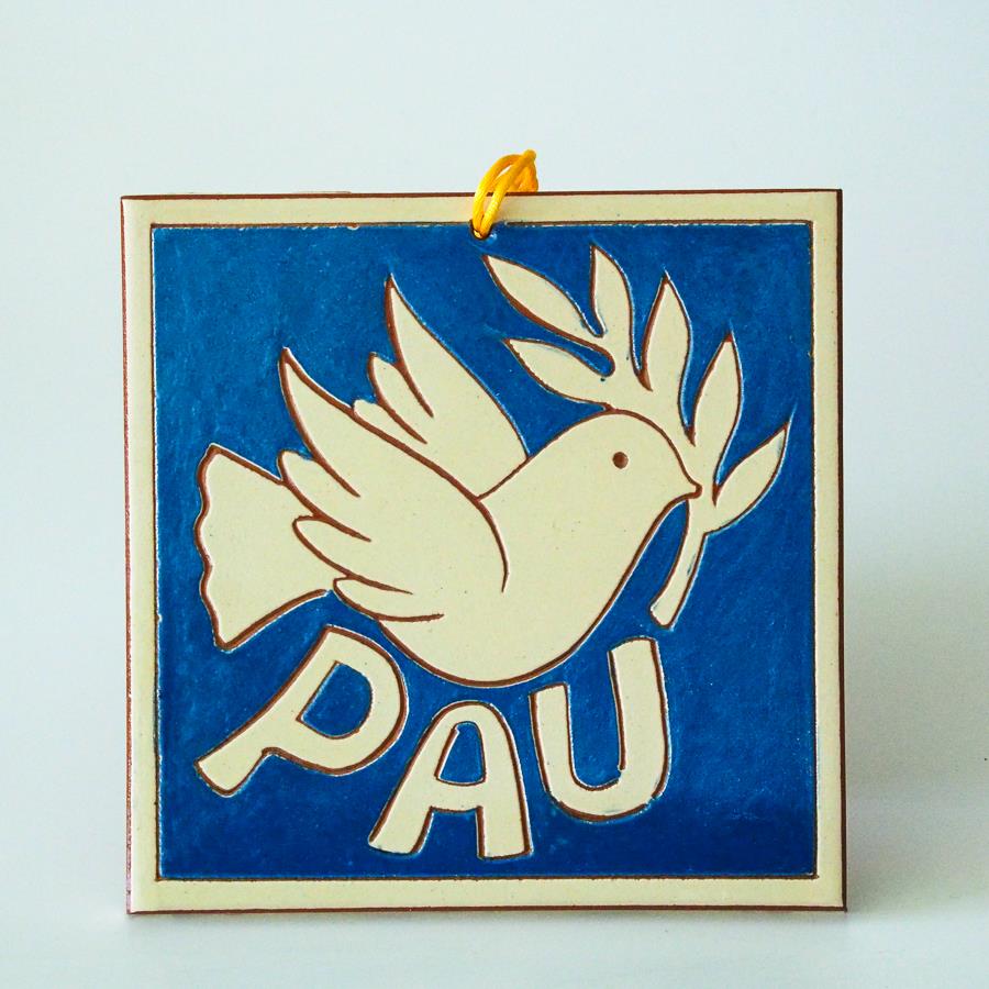 Peace Pigeon Clay Tile