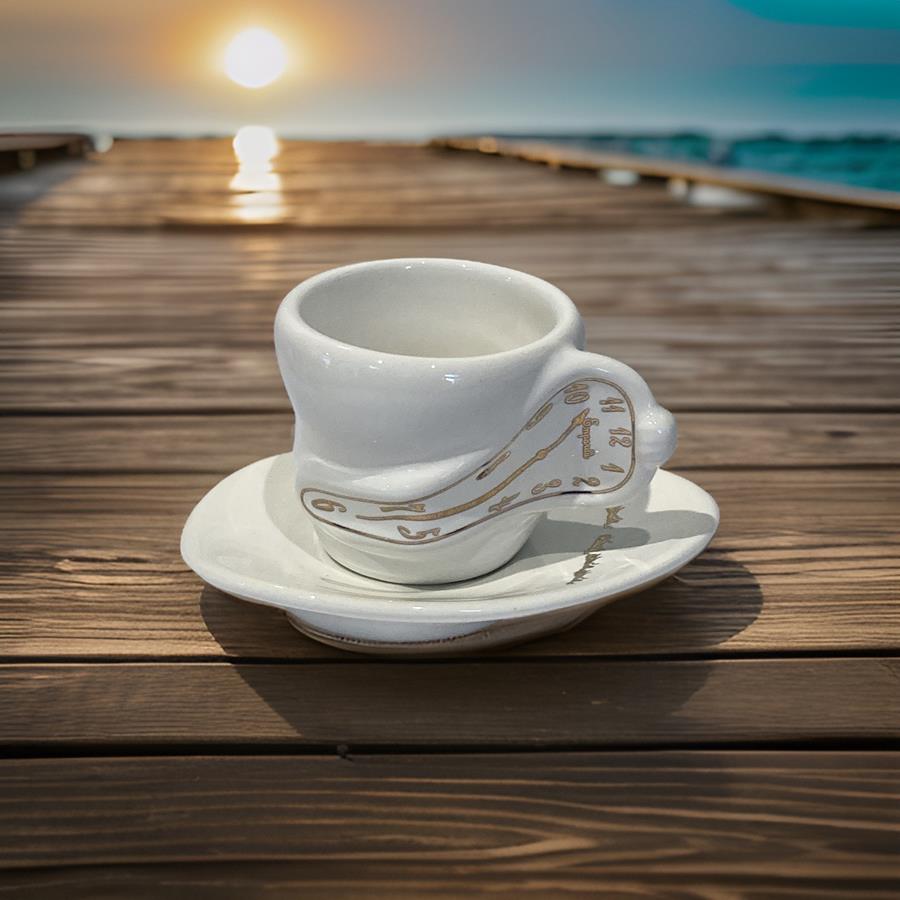 Tassa de cafè amb plat Rellotge tou