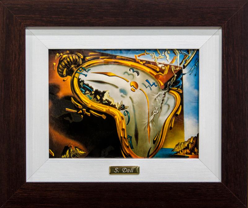 Framed Enamel "Soft Watch in the Moment of First Explosion", 1954 | 242500400 | Salvador Dalí | Shop online Dalí | Surrealismstore