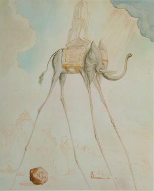 Poster "The Elephant Giraffe", 1948 | 114800000 | Salvador Dalí | Shop online Dalí | Surrealismstore