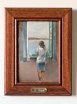 Salvador Dalí. Framed Enamel "Girl at the Window"