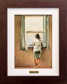 Émail encadré "Jeune fille à la fenêtre", 1925 | 252400800 | Salvador Dalí | Botiga online Dalí Figueres | Surrealismstore