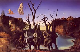 Pòster "Cignes reflectint elefants", 1937 | 121000000  | Salvador Dalí | Botiga online Dalí Figueres | Llibreria Surrealista